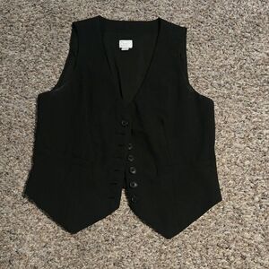 Black Button-Up Vest